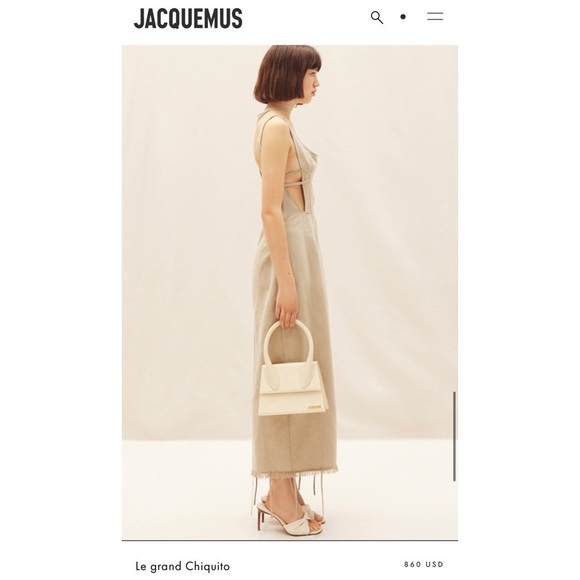 JACQUEMUS Beige Ivory Le Grand Chiquito Bag - Picture 4 of 10